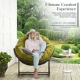 thumbnail image 5 of Egg Shape Wicker Rocking Chair Thick Cushion Modern Lounger for Balcony and Garden Comfy Rocking Chair for Indoor and Outdoor Relaxation, 5 of 11