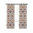 thumbnail image 7 of Boho Geometric Blackout Curtains for Bedroom, Modern Abstract Art Ethnic Rhombus Thermal Insulated Kitchen Drapes with Grommets, Light Blocking Window Treatment, 2 Panels 52" x 63", 7 of 7