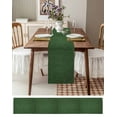 thumbnail image 3 of Dark Green Table Runner 72 Inches, Vintage Country Farmhouse Minimalist Color Bed Runner Dresser Scarves Tabletop for Indoor Outdoor Parties/Ceremony/Banquet, 18" x 72", 3 of 8