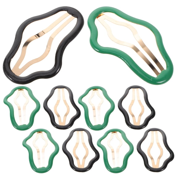 AURARMLET 10Pcs Green Cute Hair Clips Clip Barrettes for Women Girls Hair Styling on Various Occasions