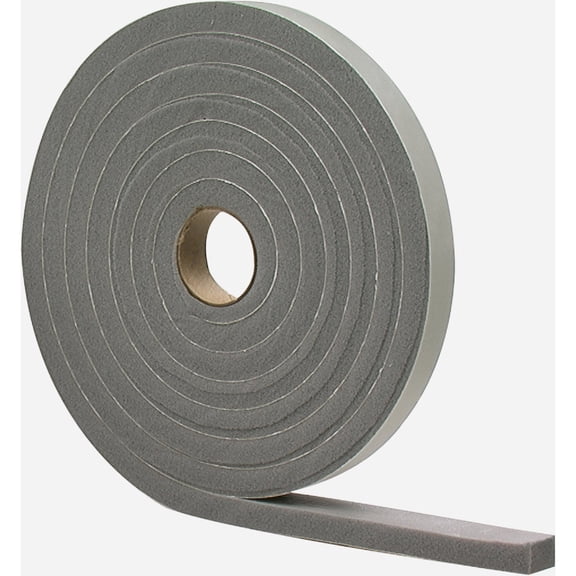 M-D 02238 1/8" X 17' Gray Waterproof & Airtight Foam Tape Weather Stri