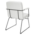 thumbnail image 4 of GT Chair in White Faux Leather with Black Sled Base, 4 of 6