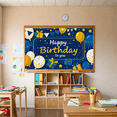 thumbnail image 3 of Blue Yellow Happy Birthday Banner with Balloons Gifts Stars Party Decoration Backdrop for Birthday Party Photography Props Celebrations Decorations, 3 of 8