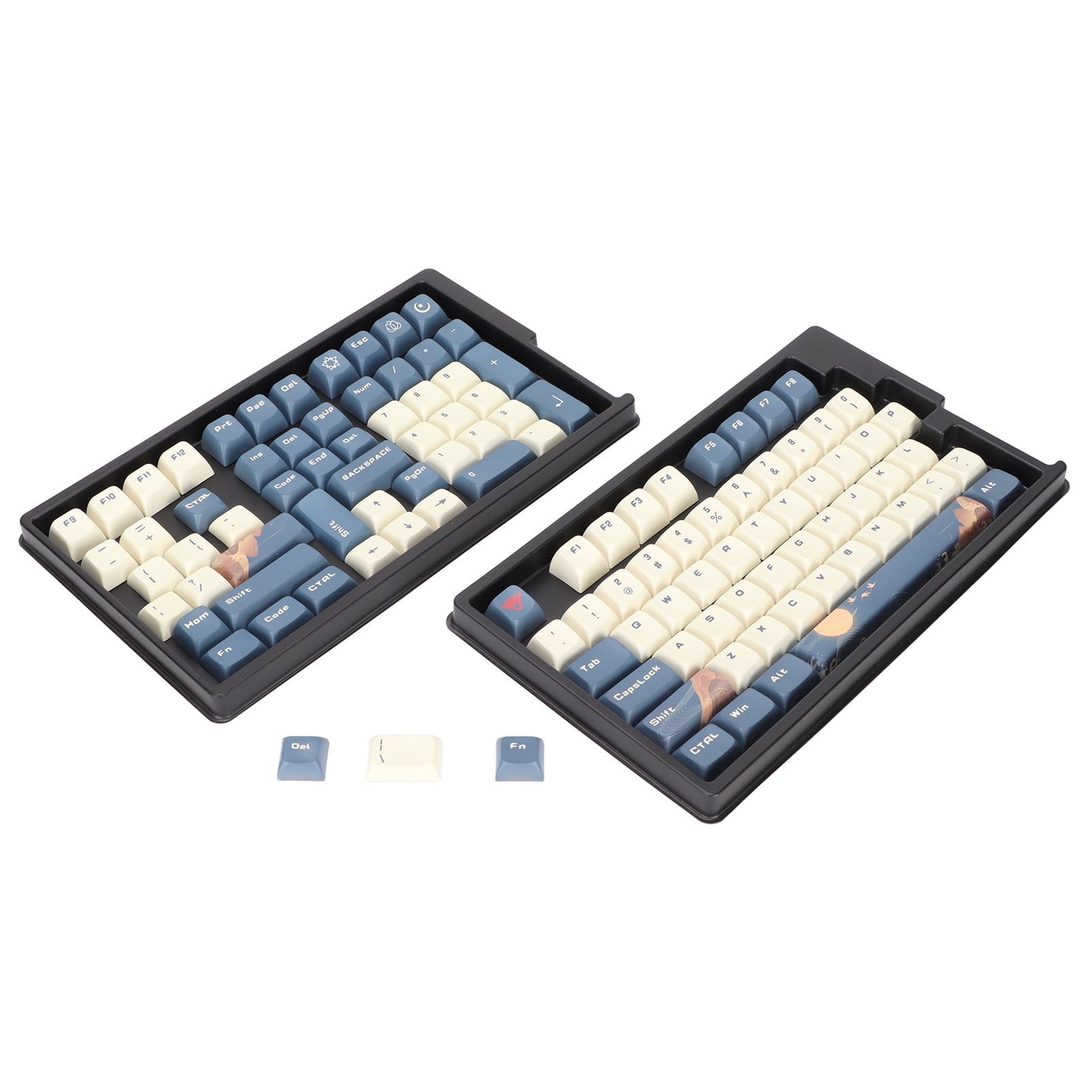 5-Sided Sublimated PBT Keycaps for Mechanical Keyboards - Cherry Height, 114-Key Set compatible with 61/68/84/87/104/108 Keys - Enhanced Gaming Experience