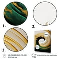 thumbnail image 3 of Designart Gold Watercolor Liquid Art Canvas Wall Art, 3 of 5