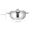 thumbnail image 2 of 1 Set Of Household Frying Pot With Thermometer Japanese Style Deep Fryer Pan, 2 of 3