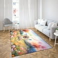 thumbnail image 4 of Welcome Spring Fairy Pug in Flower Meadow Indoor Rug Dog Lover Gifts Carpet Living Bed Room Sofa Home Decor - 13002, 4 of 5