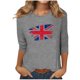 thumbnail image 1 of Blusas para Mujeres Casual 3/4 Manga Cuello Redondo Impreso Suelto, Mujer 3/4 Manga Tops Y Blusas para Diario, 1 of 4