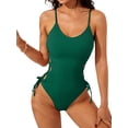 thumbnail image 2 of Traje de Baño de una Pieza para Mujer Traje de Baño de una Pieza con Abertura Alta para Mujer Traje de Baño de una Pieza Verde S, 2 of 7