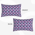thumbnail image 2 of Pofeuu Skull Flower Blue Print Polyester Microfiber Plush Pillowcases, Super Soft and Cozy Pillow Case Covers with Envelop Closure（Pillow core not included）-14"x20", 2 of 6