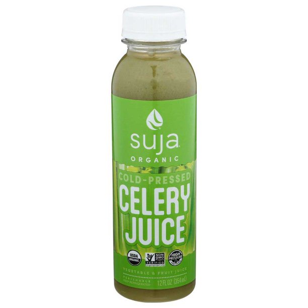 Suja Juice Organic Celery Cold Pressed Vegetable and Fruit Juice, 12