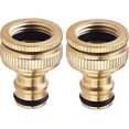 thumbnail image 1 of 2 Pieces Of Pure Copper Garden Hose Tap Connector, Garden Hose Tap Connector, 3/4 Inch Water Hose Connector, 1 of 5