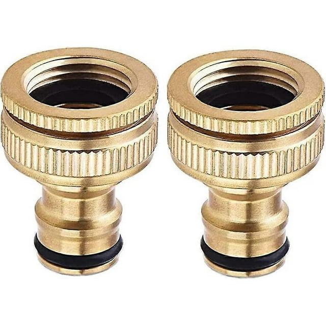 2 Pieces Of Pure Copper Garden Hose Tap Connector, Garden Hose Tap Connector, 3/4 Inch Water Hose Connector