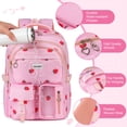 thumbnail image 4 of DAKIMOE Cute School Backpack Set for Kids with Lunch Tote Pencil Case Durable Water-Resistant Girls Bookbag for Elementary Middle School, 4 of 7