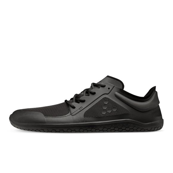 Vivobarefoot Primus Lite III Chaussures d'Entraînement Pieds Nus pour Hommes / Développent la Force, l'Équilibre et la Mobilité / Légères pour l'Entraînement et la Course / Chaussures de Mise à la Terre à Coupe Grand / Véganes / Obsidienne / 15