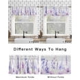 thumbnail image 4 of Spring Flowers Curtain Valance for Windows/Living Room/Kitchen/Bathroom/Café, Short Rod Pocket Tier Curtain Window Treatment Panel Watercolor Idyllic Lavender Purple Plant Topper Curtain 54''x18'', 4 of 6