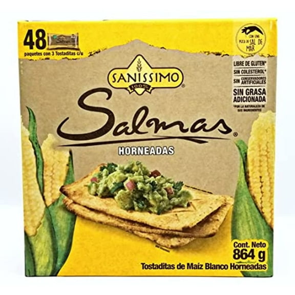 Salmas Horneadas Sanissimo Oven Bake Corn Crackers 48 Pack