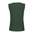 thumbnail image 5 of Teocary T-Shirts for Women Trendy Sport Solid Color Buttons Ribbed Workout Tank Womens Blouses and Tops Dressy Casual Summer V Neck Sleeveless Tshirts Shirts Tunic for women Summer Saving, 5 of 5