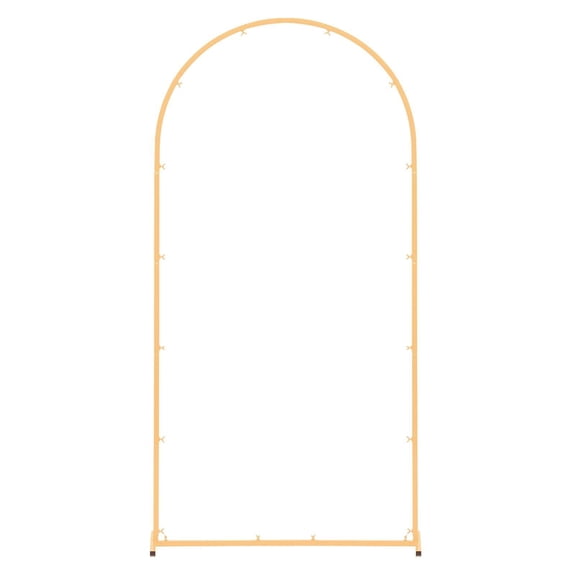 Gold Metal Arch Backdrop Stand 6.6x3.3 ft Easy Assembly Stable for Wedding Birthday Party Graduation Ceremony Decoration