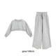thumbnail image 5 of Guardurnaity Conjunto de pantalones cortos para niña, fiesta de viaje, banquete, manga larga, ropa de algodón de Color sólido, pantalones, regalo conjuntos de ropa Gris 100cm, 5 of 6