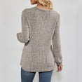 thumbnail image 4 of Womens Ribbed Knit Tops Lightweight Sweaters Long Sleeve Pullover Trendy 2025 Fall Clothes V Neck Sweater Blouses Gray L, 4 of 4