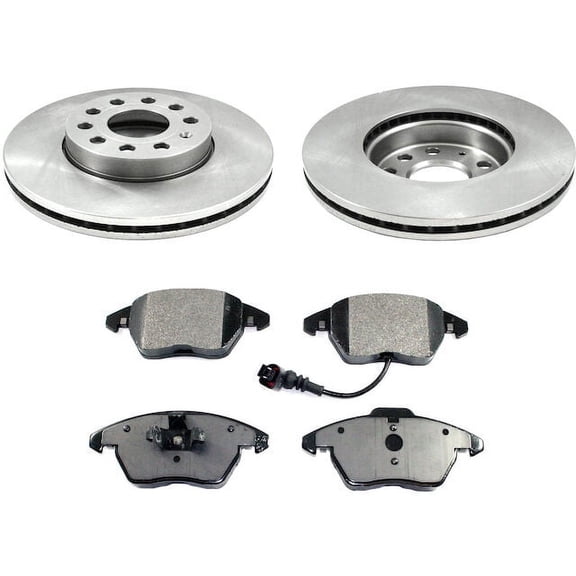 Front Brake Pad and Rotor Kit - Compatible with 2006 - 2009 Volkswagen Rabbit 2007 2008