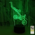 thumbnail image 5 of YSITIAN Night Lights for Kids Motocross Lamp LED 3D Illusion USB Motorbike Bedside Lamp 7 Colors Changing Birthday Gifts for Boys Girls Kids Baby G1116-128, 5 of 6