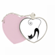 thumbnail image 1 of Gato Negro Stretch Halloween Animal Art silueta Bolsa de viaje Mirror maquillaje corazón rosa, 1 of 4