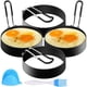 thumbnail image 1 of Moldeador de huevos redondo, anillos de acero inoxidable antiadherentes para huevos, perfecto para herramientas de desayuno, moldes para cocinar huevos con mango ajustable, mango anti-escaldaduras,, 1 of 6
