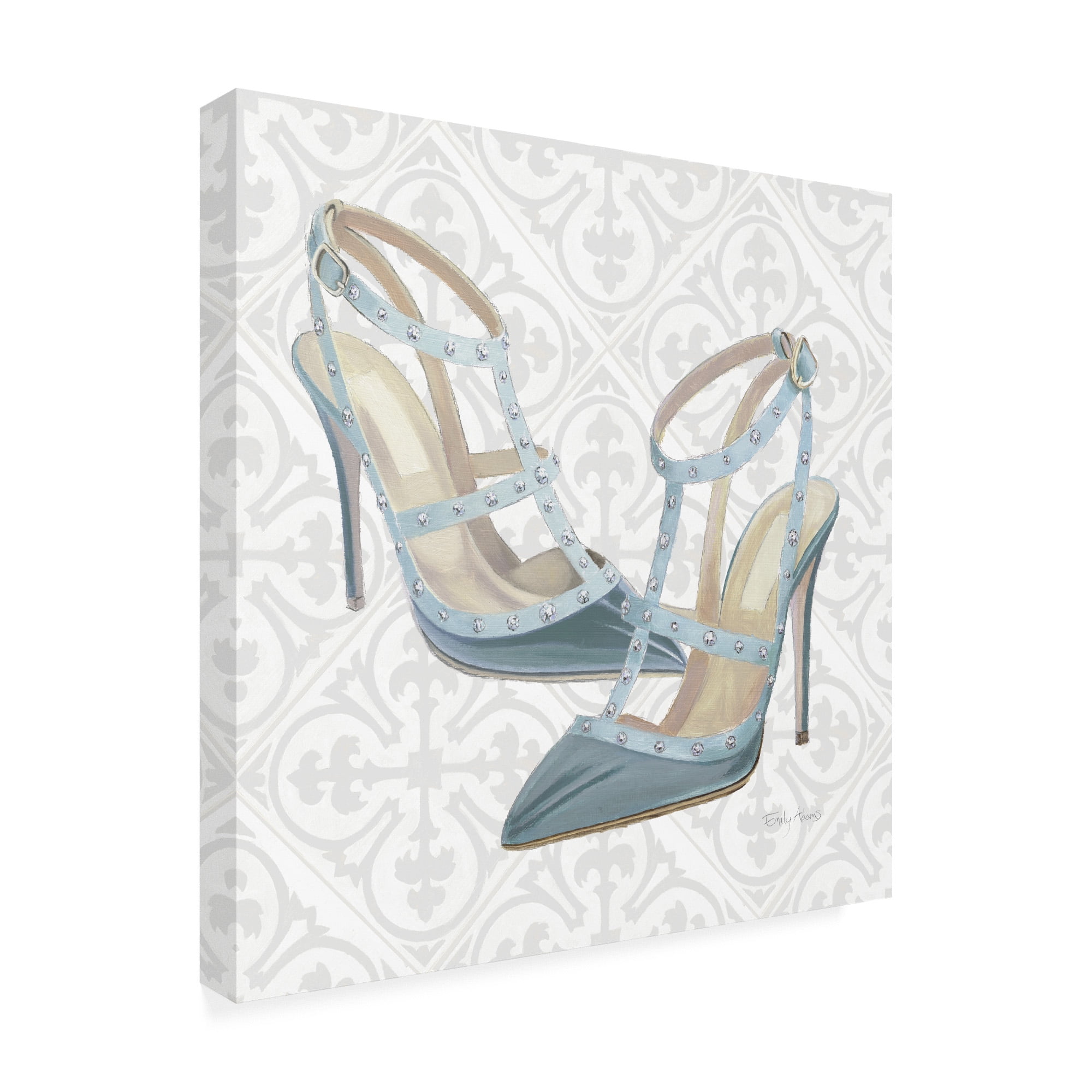 Trademark Fine Art 'Must Have Fashion II Gray White' Canvas Art by Emily Adams