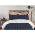 thumbnail image 5 of Ambesonne Floral Down Alternative Quilt Comforter, Flower Silhouette Pattern, Twin XL, Dark Sky Blue Dark Yellow, 5 of 5