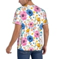 thumbnail image 2 of Hirioo Rose Flowers for Men's Baseball T-shirt Shirts Short Sleeve Casual Summer Button Stretch T Shirts,Size S-4XL-3X-Large, 2 of 7