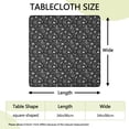 thumbnail image 2 of Black White Halloween Skull Pattern Square Fitted Tablecloth with Elastic Edge,Square Table Cover,Washable Elastic Table Cover for Home Kitchen Party Decor 34"x34", 2 of 6