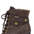thumbnail image 2 of BURUDANI Women’s Chunky Heel Ankle Boots High Heeled Booties with Lace-Up Fashion, 2 of 5