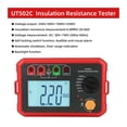 thumbnail image 5 of UT501A UT501C UT502A UT502C Insulation Resistance Tester Megohmmeter 1000V 2500V Ohm Meter Megometer Digital Ohmmeter ,Easy to Use, 5 of 7