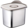 thumbnail image 1 of HUGFEGWE Stainless Steel Food Storage Containers with Airtight Lids Set, Leakproof Meal Prep Containers, Airtight Kimchi Containers Reusable, Stackable/Oven/Dishwsher/Freezer Safe 600ML CJB91-77772, 1 of 7
