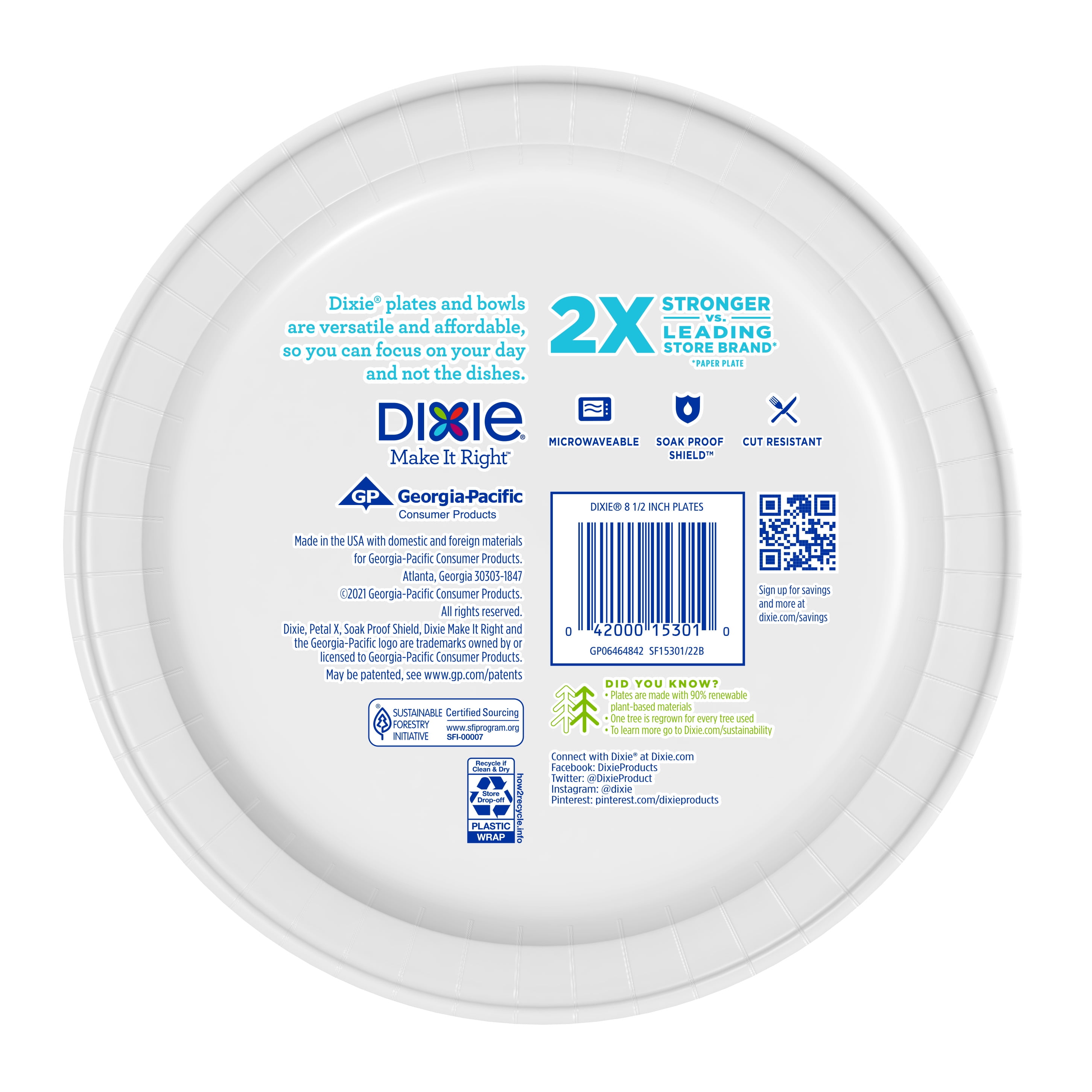 2 packs of 50ct Design may vary .2 pack Everyday Paper Plates 8.5 inches 