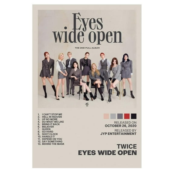 Twice Eyes wide open Album Cover Music Poster K-pop Home Decor For Living Room Aesthetic Kpop Female Girl Group Cover Trendy Korean Dorm Wall Art
