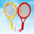 thumbnail image 1 of SEWACC 1Pair Badminton Racket and Tennis Balls Set with Elastic PU Balls Assorted Color, 1 of 5