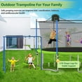 thumbnail image 4 of Kacho 12FT Trampoline with Slide and Swings, Large Recreational Trampoline with Basketball Hoop Ladder,Outdoor Backyard Trampoline with Net, Capacity for 5-7 Kids and Adults, Green, 4 of 13