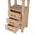 thumbnail image 5 of Leon 22in. Brown Linen Storage Cabinet for Bathroom and more, 5 of 12
