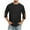 Black, variant on 3/4 Sleeve T-Shirts for Men Crewneck Casual Loose Tees Lightweight Tops Mens Patchwork Pullover