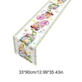 thumbnail image 3 of QuanTara Rabbit Ear Table Flag Easter Table Runner, 35.43x12.99in Printed Table Runner for Holiday Dining, Restaurant, Party Decor, 4 Sizes Available, 3 of 6