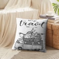 thumbnail image 3 of LALILO Throw Pillow Covers Go Travel Art With Vintage Van And Van Travel Cushion Cover 18" x 18", 2 Pack, 3 of 6