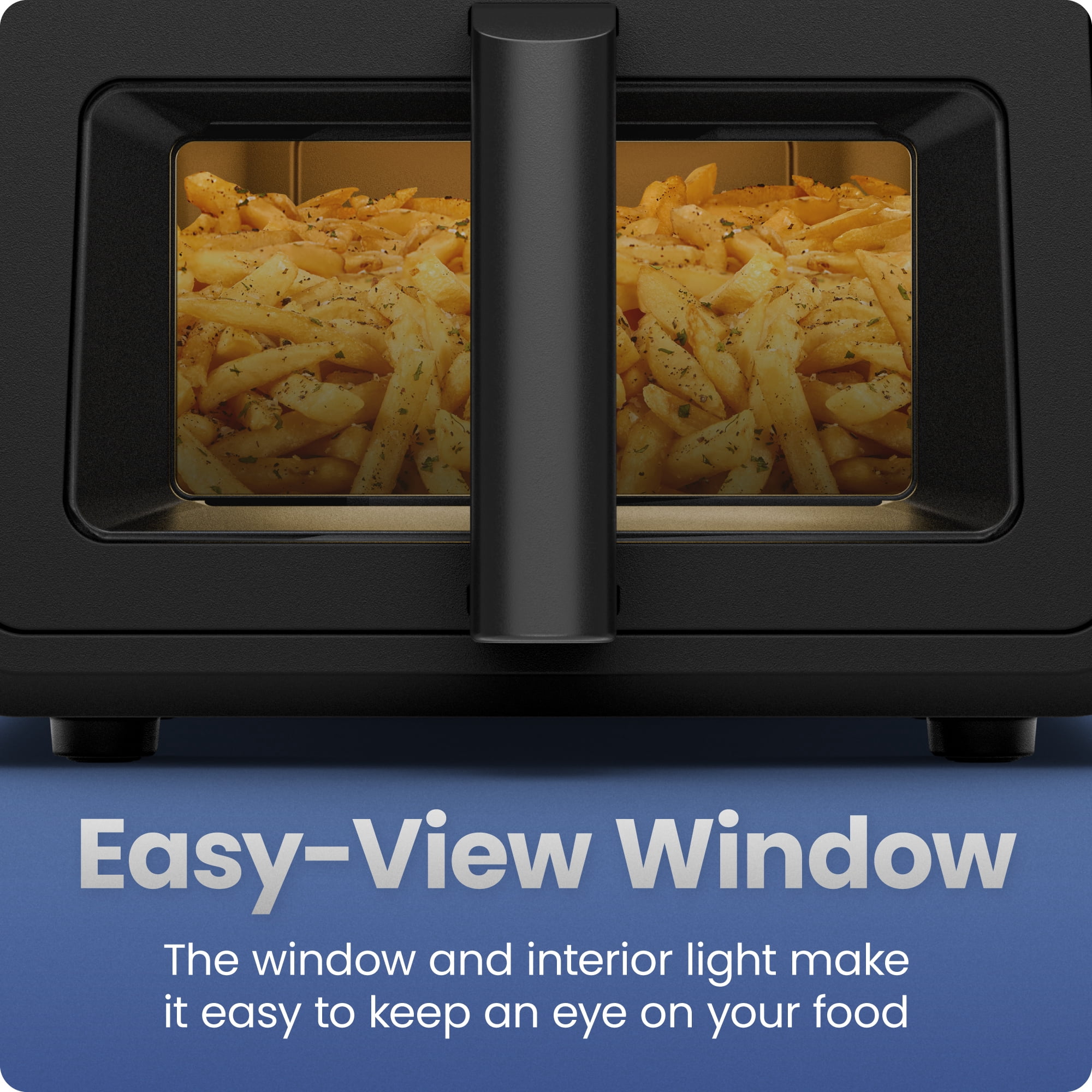 Chefman TurboFry Air Fryer, 450°F Max Temp, 6 Functions, and 9-Quart Capacity - Black