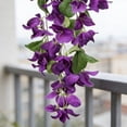 thumbnail image 5 of Artificial Cascading Bougainvillea Vine Dense Faux Floral Garland For Balcony Patio And Outdoor Garden & Patio Decoration,Purple, 5 of 5