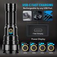 thumbnail image 4 of TFixol XHP70.2 Lampe de Poche Ultra-Brillante Rechargeable avec Charge Type-C, 5 Modes & Mise au Point Réglable, Batterie 5000mAh, IPX5 Étanche, Résistante aux Chocs, Autonomie 24H, Inclut Batterie 26650 & Anglais, 4 of 7