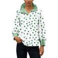 thumbnail image 2 of TaTaai Womens Color Block Striped Collar Shirt Long Sleeve Button Down St Patricks Day Print Casual Blouse Loose Fit Gift, 2 of 6