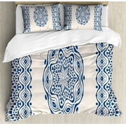 Bohemian King Size Duvet Cover Set Watercolor Art Style Folkloric Bohemian King Size Duvet Cover Set Watercolor Art Style Folkloric Gypsy Motif Asian Round Mandala