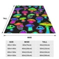 thumbnail image 3 of Bixox Fleece Blanket Bright Mushrooms Pattern Super Soft Double-Sided Microfiber Flannel Blanket for Sofa, Bed, Couch,Suitable for All Seasons - 80"x60", 3 of 5
